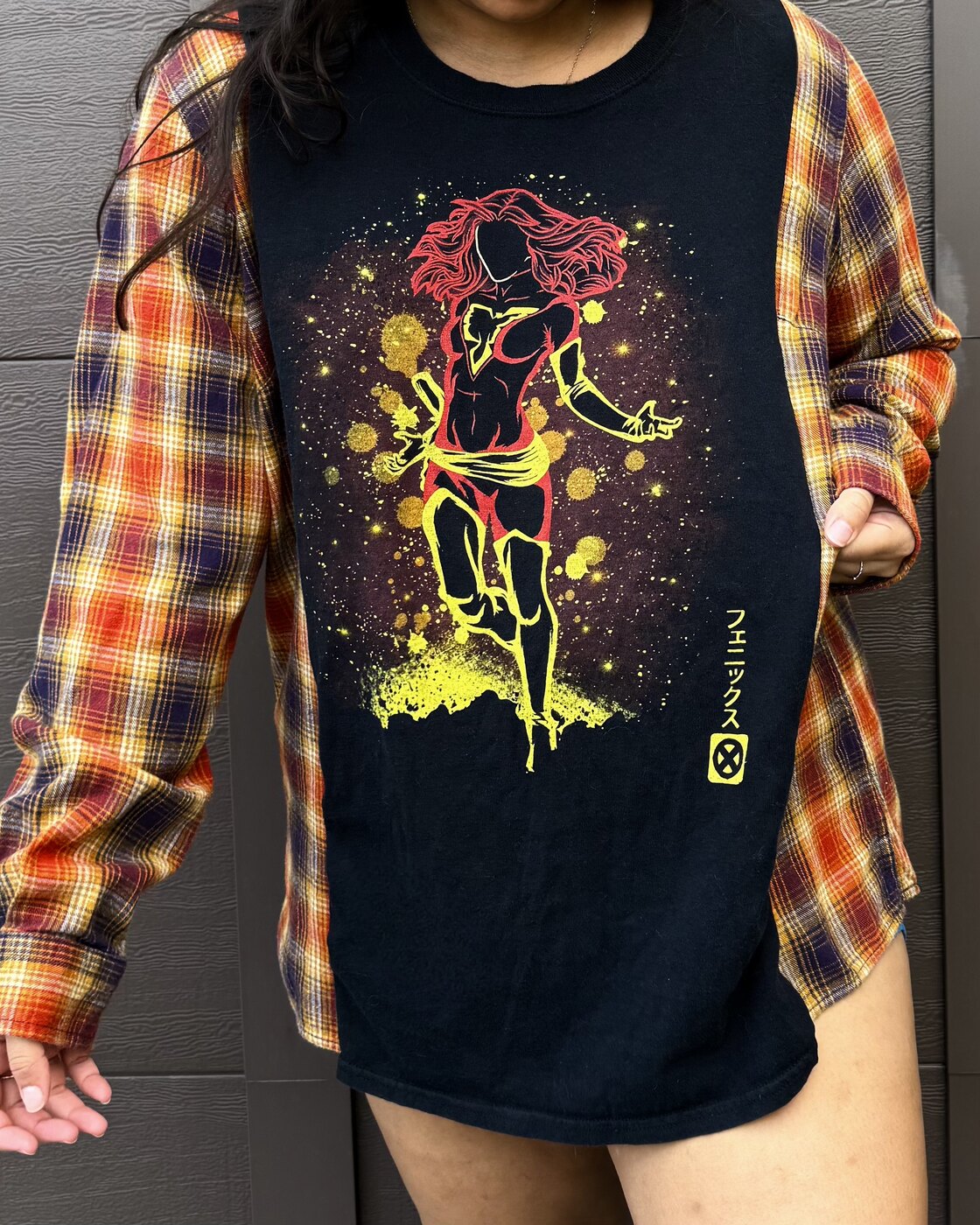 Custom Flannel Tee detail 6