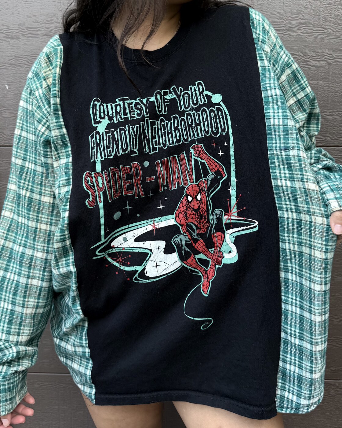 Neighborhood Spider-Man Flannel Tee