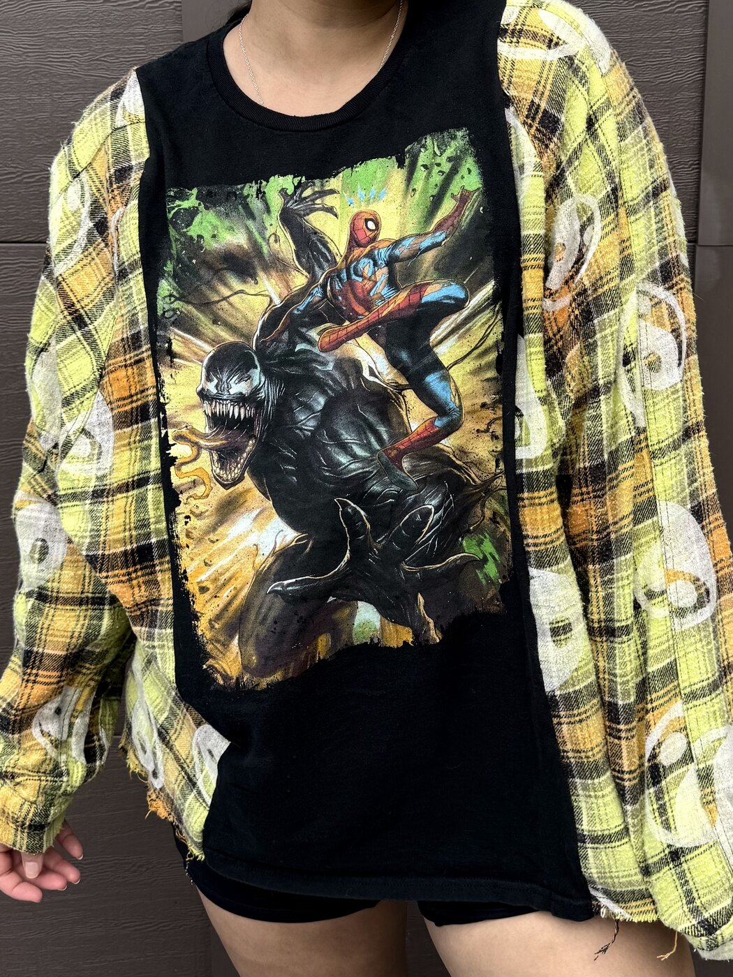Custom Flannel Tee detail 2