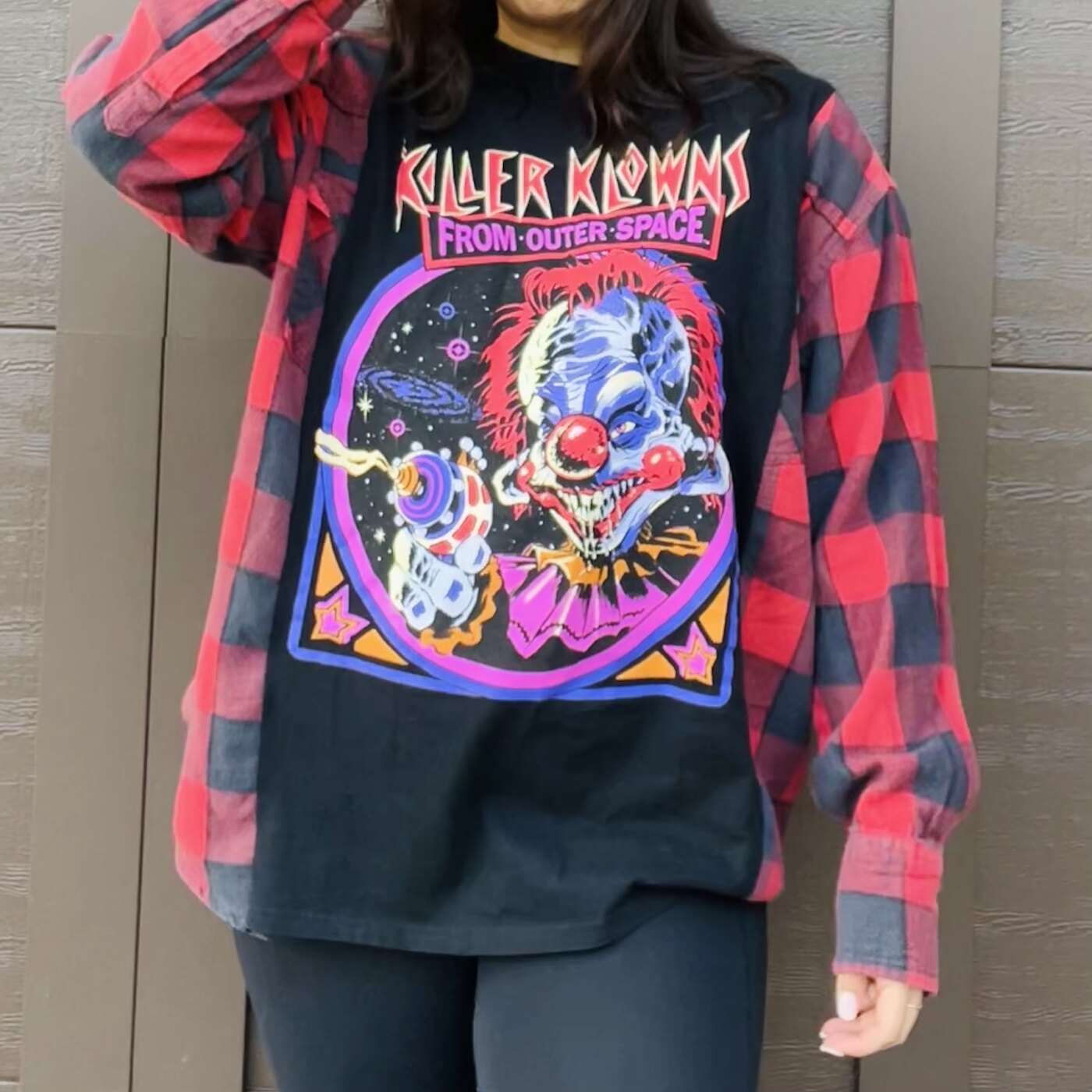 Custom Flannel Tee detail 1