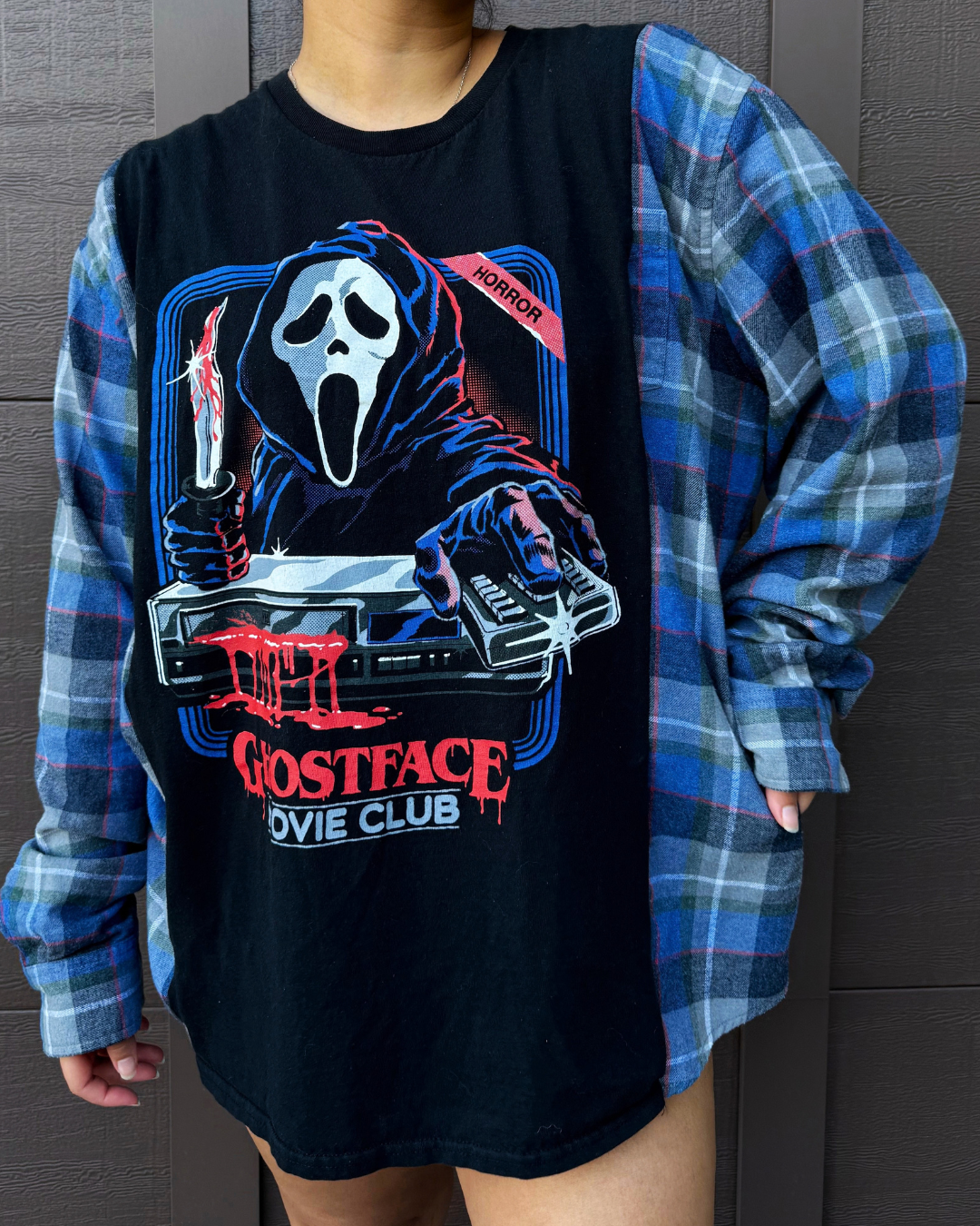 Ghostface Movie Club Flannel Tee